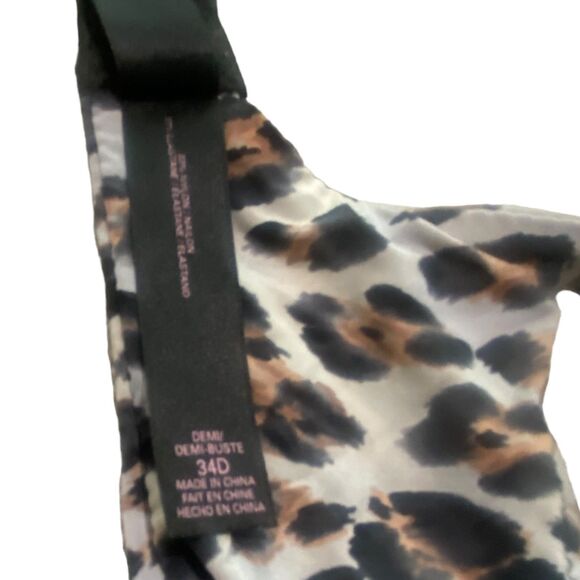 VICTORIA'S SECRET Demi Buste Leopard Animal Print Multiway Push Up Bra 34D - Picture 5 of 6